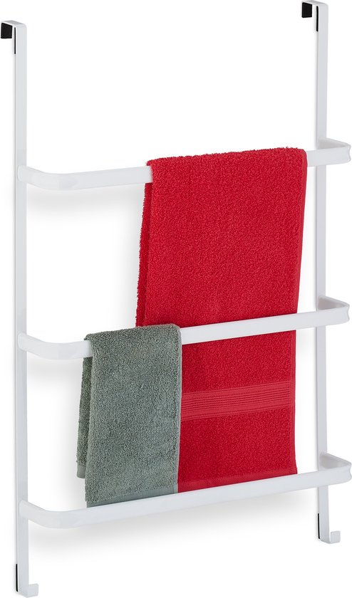 Relaxdays - Bamboe - Bamboe - Toilet accessoires - Handdoekrek
