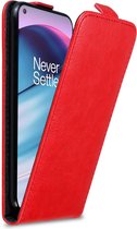 Cadorabo Hoesje geschikt voor OnePlus Nord CE 5G in APPEL ROOD - Beschermhoes in flip design Case Cover met magnetische sluiting