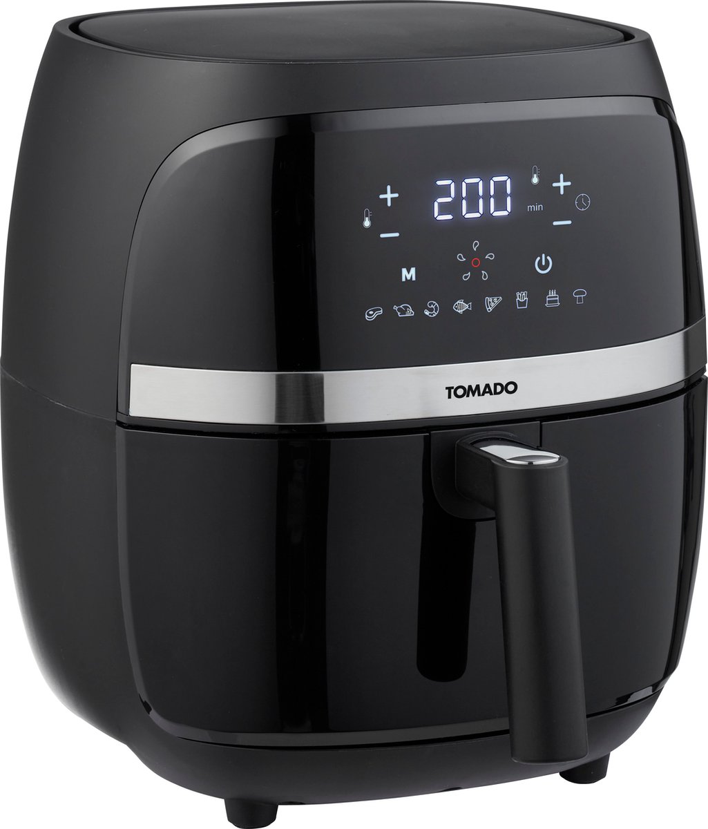 Afbeelding 3 van Tomado TAF3202B - Airfryer - Heteluchtfriteuse - 3,2 liter inhoud - Digitaal display - 500 gr friet - PFAS vrij - Beste Koop - Aug & nov 2024