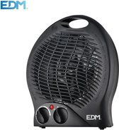 EDM Elektrische Ventilatorkachel - 2000W - 23x14x27 cm - Zwart