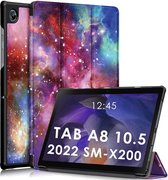 Hoes geschikt voor Samsung Galaxy Tab A8 – Samsung tab A8 (2021 / 2022) Trifold tablet hoes - Galaxy Print