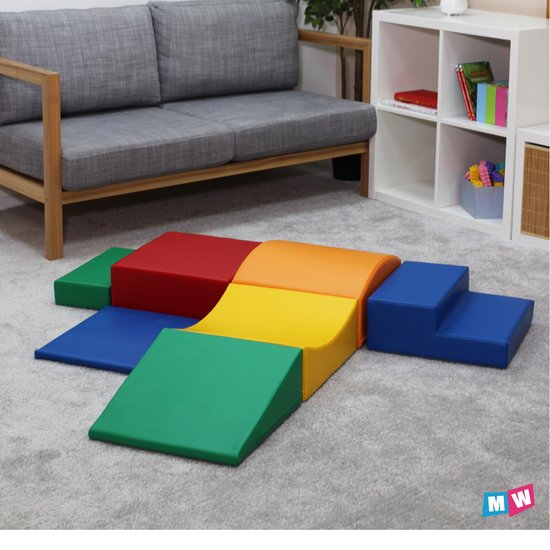 Ensemble de blocs de mousse soft play Iglu - couleurs primaires 7 pièces