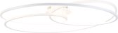 QAZQA rowin - Design Dimbare LED Plafondlamp met Dimmer - 1 lichts - Ø 78.5 cm - Wit - Woonkamer | Slaapkamer | Keuken