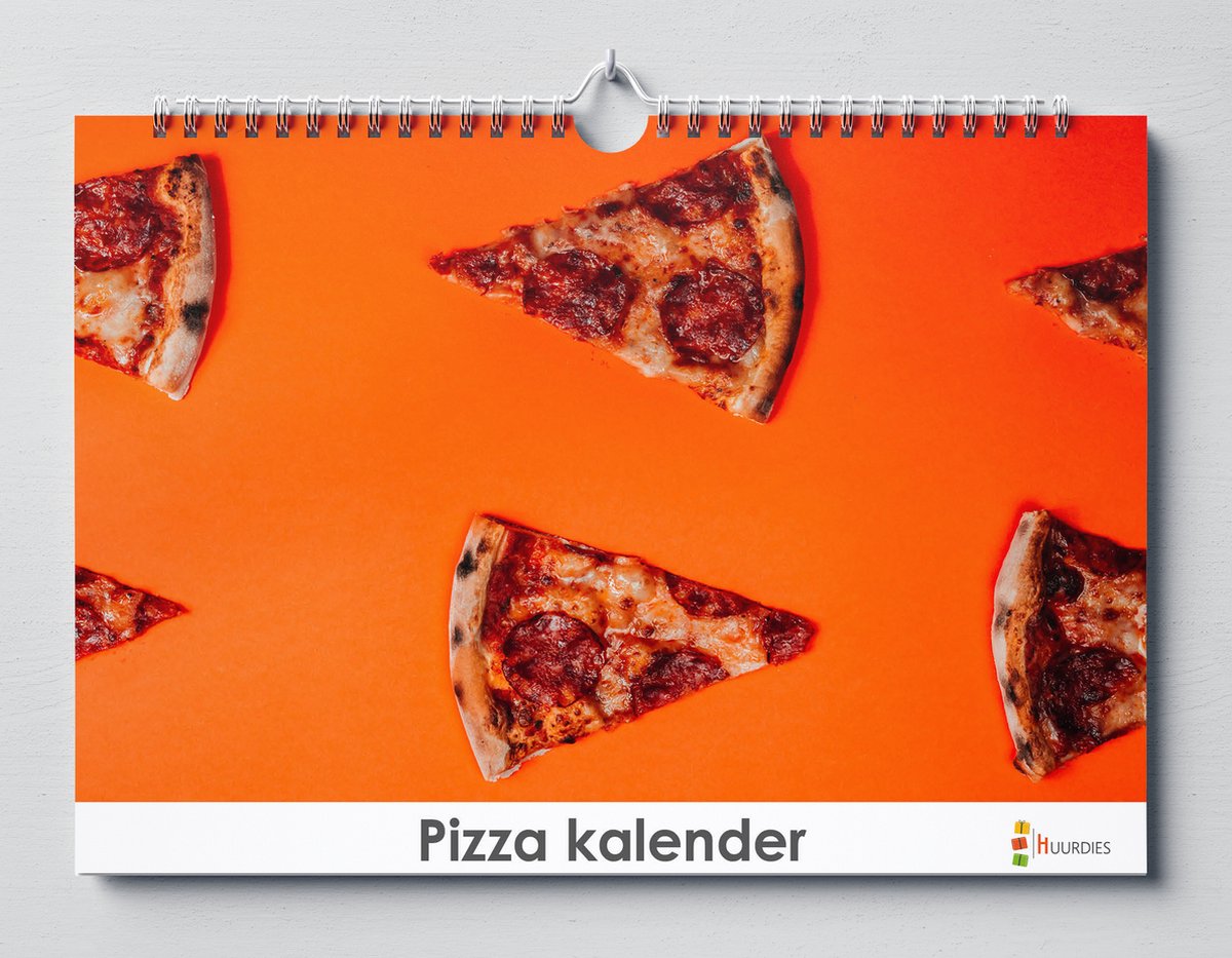 Pizza Kalender - Verjaardagskalender - 35x24cm - Huurdies