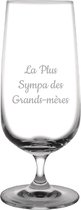 Bierglas op voet gegraveerd - 41cl - La Plus Sympa des Grands-mères