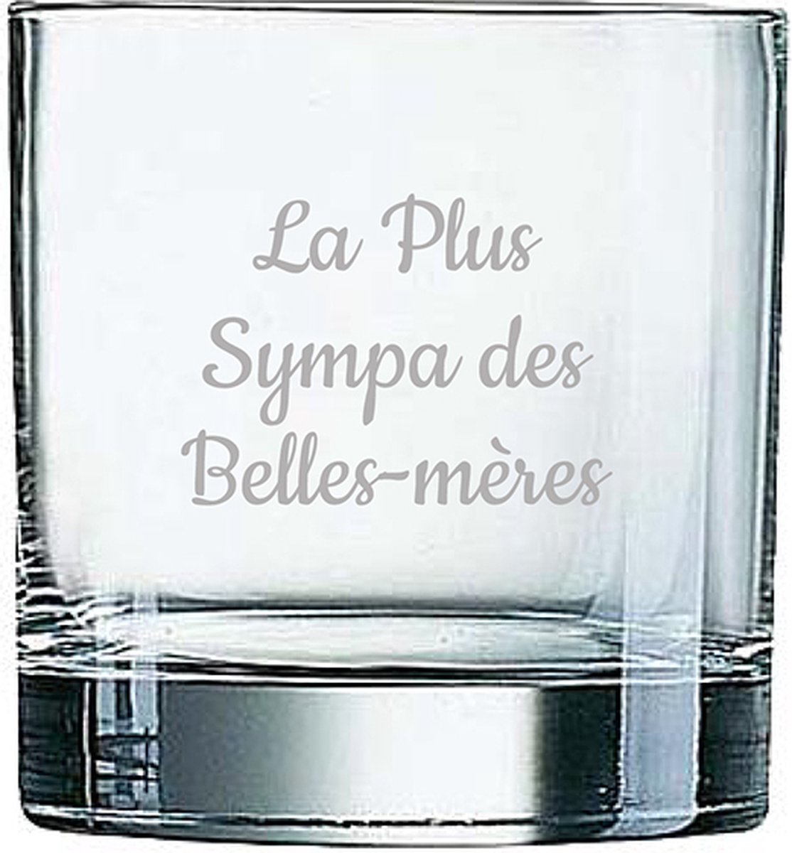 Whiskeyglas gegraveerd - 38cl - La Plus Sympa des Belles-mères