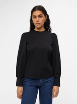 Object Objcaroline L/s Top Noos Truien & vesten Dames - Sweater - Hoodie - Vest- Zwart - Maat M