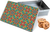 Boîte à biscuits Flora Mandala Rectangle - Boîte de rangement 20x13x5 cm