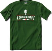 Classic Rock | Muziek - Gitaar - Hobby - T-Shirt - Unisex - Bottle Groen - Maat L