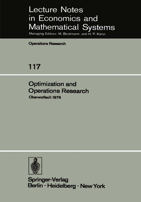 Optimization and Operations Research - cover