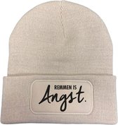 Wintermuts almond - Remmen is angst - soBAD. | Wintersport | Après ski outfit Warme Muts voor Volwassenen | Heren en Dames Beanie