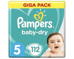 Pampers - Baby Dry - Maat 5 - Mega Pack - 112 luiers