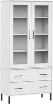 vidaXL - Boekenkast - met - metalen - poten - OSLO - 85x35x172,5 - cm - hout - wit