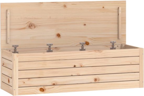 vidaXL Opbergbox 109 x 36,5 x 33 cm Bois de pin massif