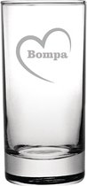 Longdrinkglas gegraveerd - 28,5cl - Bompa-hartje