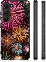 Smartphone Hoesje Geschikt voor Samsung Galaxy S23 Smartphonehoesje met Zwarte rand Vuurwerk