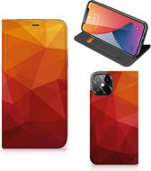 Stand Case Geschikt voor iPhone12 Pro Max Polygon Red