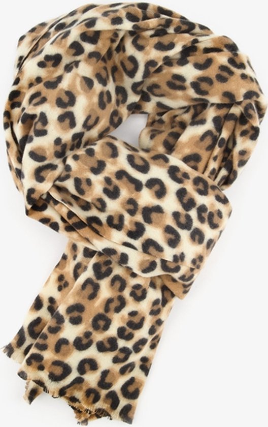 Dames sjaal met luipaardprint - Bruin | bol.com