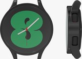 kwmobile 2x hoes geschikt voor Samsung Galaxy Watch 4 (40mm) hoesje - Cover van silicone - Hoesje voor activity tracker - In zwart / transparant