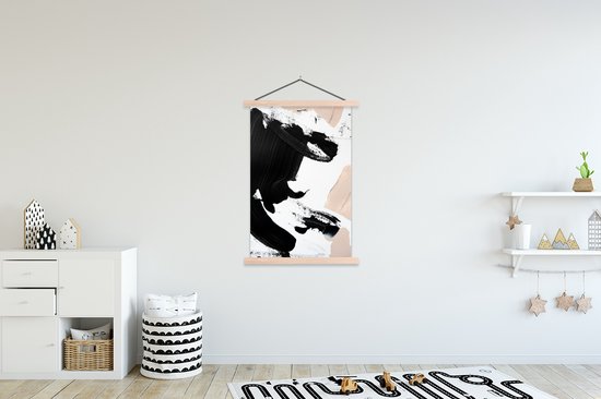 Porte-affiche avec affiche - Affiche scolaire - Peinture - Design - Abstrait - 120x180 cm - lattes vierges