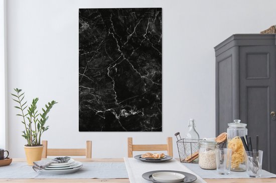Tableau sur toile Marbre - Céramique - Ligne - 90x140 cm - Décoration murale
