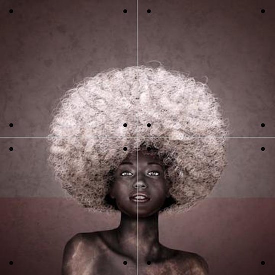 IXXI Love Afro - Wanddecoratie - Abstract - 40 x 40 cm