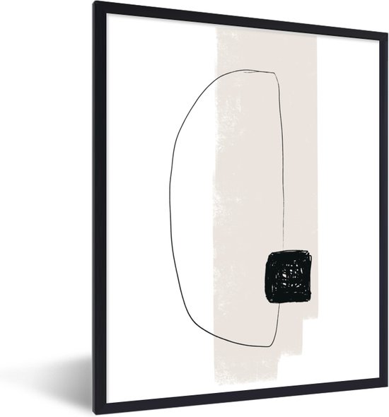 Fotolijst incl. Poster - Een stuk appeltaart met appelschijfjes - 40x30 cm - Posterlijst