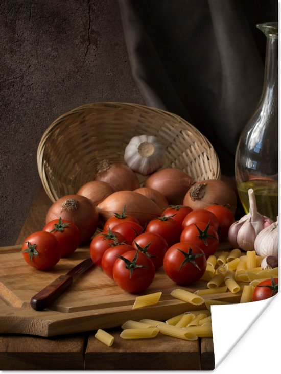 Affiche Nature Morte - Planche à Découper - Couleurs - 30x40 cm