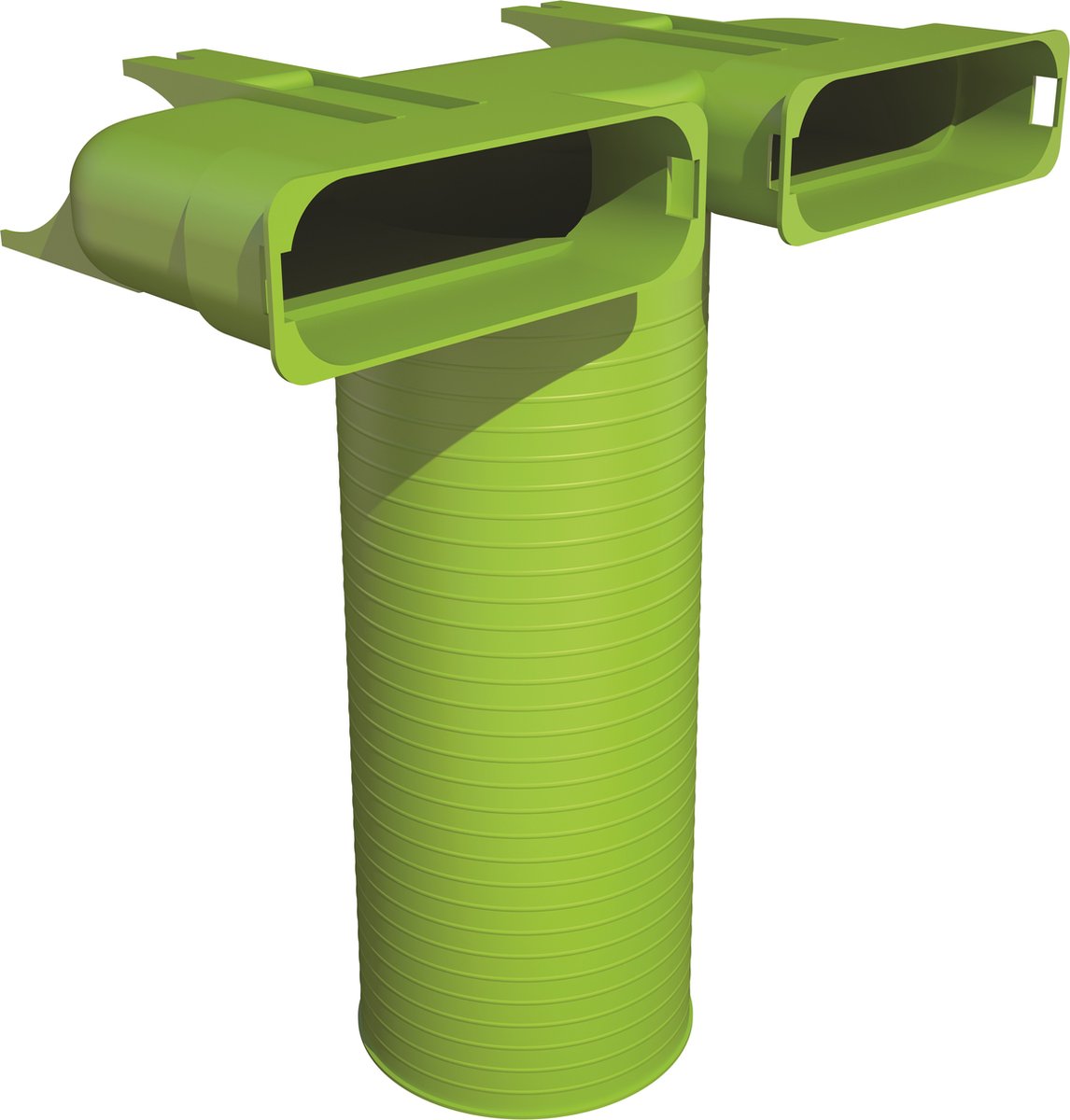 Ubbink Air Excellent AE45sc ventieladapter 90 graden 125mm met 1 afdekkap (0188561)