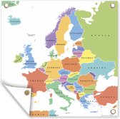 Tuindoek Europa - Kaart - Simpel - 100x100 cm