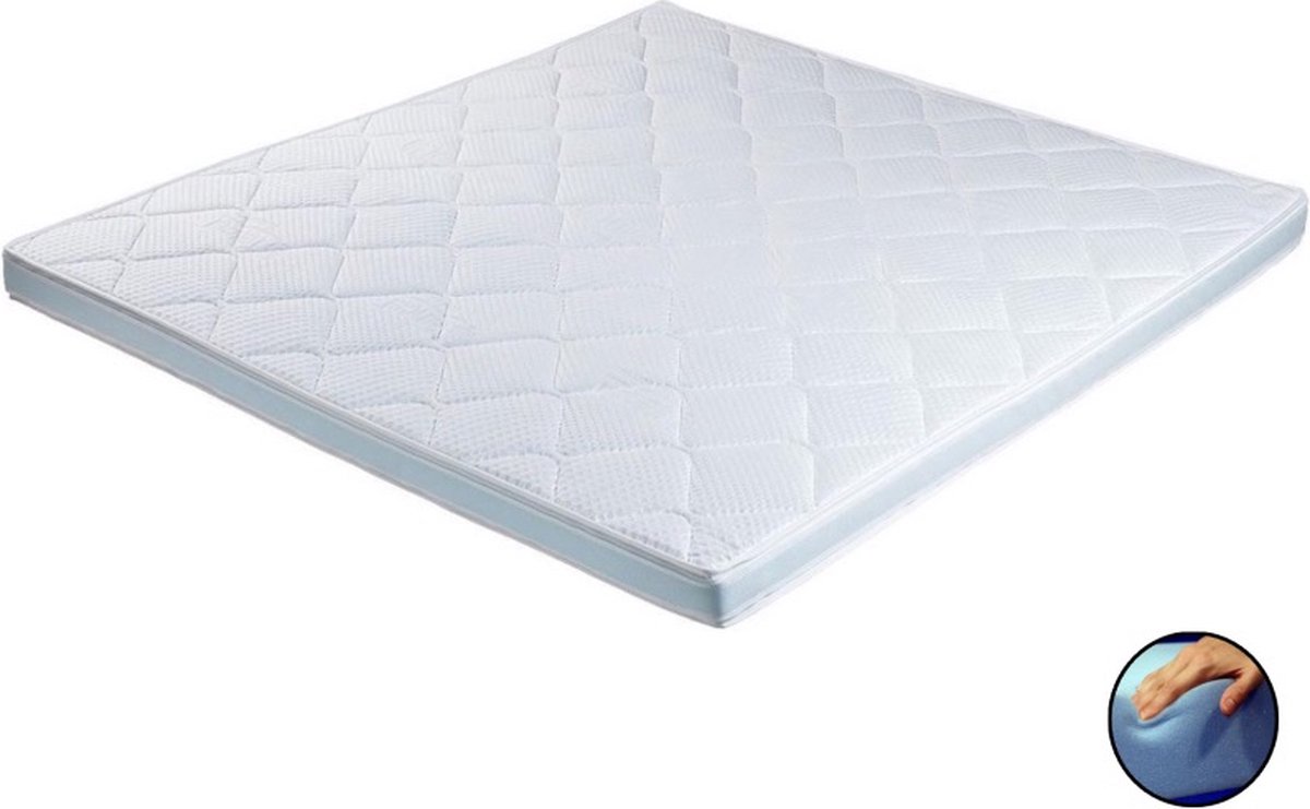 dreambedden Topper - KINGSIZE - 300x210 - Tencel - HR55 Koudschuim - 12cm dik - Extra Groot Wit