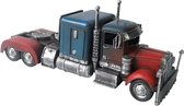Clayre & Eef Decoratie Miniatuur Auto 36*13*16 cm Blauw Ijzer Fotolijst Spaarpot