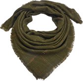 Clayre & Eef sjaal 130x130cm donkergroen