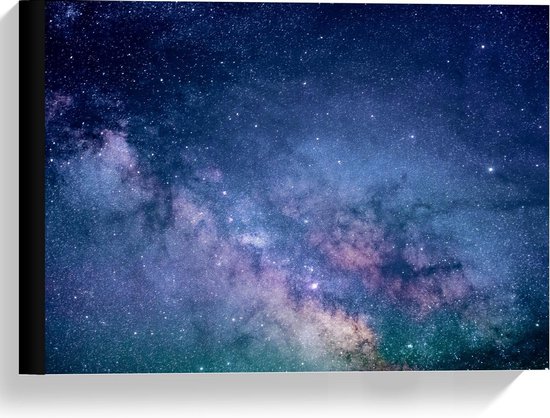 Canvas  - Galaxy Lucht - 40x30cm Foto op Canvas Schilderij (Wanddecoratie op Canvas)