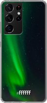 6F hoesje - geschikt voor Samsung Galaxy S21 Ultra -  Transparant TPU Case - Northern Lights #ffffff