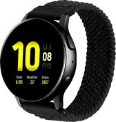 Bandje Voor Huawei Watch GT Nylon Gevlochten Solo Band - Zwart - Maat: 20mm - M - Horlogebandje, Armband
