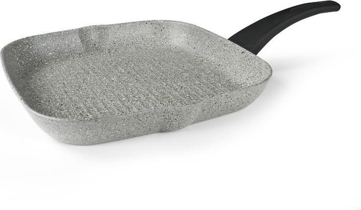 Flonal Dura Inductie - Grillpan - 28x28cm - 100% PFAS & PFOA vrij - aluminium - Magma-Tech-Plus antikleeflaag - ergonomische handgreep - geschikt voor alle warmtebronnen