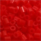 Strijkkralen,  medium , afm 5x5 mm, lichtrood (32225), 6000stuks, gatgrootte 2,5 mm