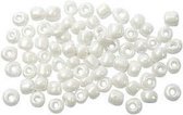 Rocailles, afm 6/0 , d: 4 mm, parelmoer, 500gr, gatgrootte 0,9-1,2 mm
