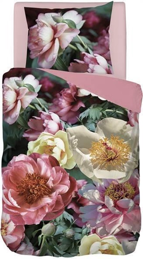 Snoozing Flower Garden - Flanel - Dekbedovertrek - Eenpersoons - 140x200/220 cm - Multi kleur