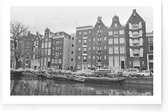 Walljar - Canal Houses Prinsengracht Amsterdam - Zwart wit poster