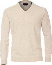 Casa Moda Sport Trui V-Hals Creme Pima Katoen Regular Fit - XXL