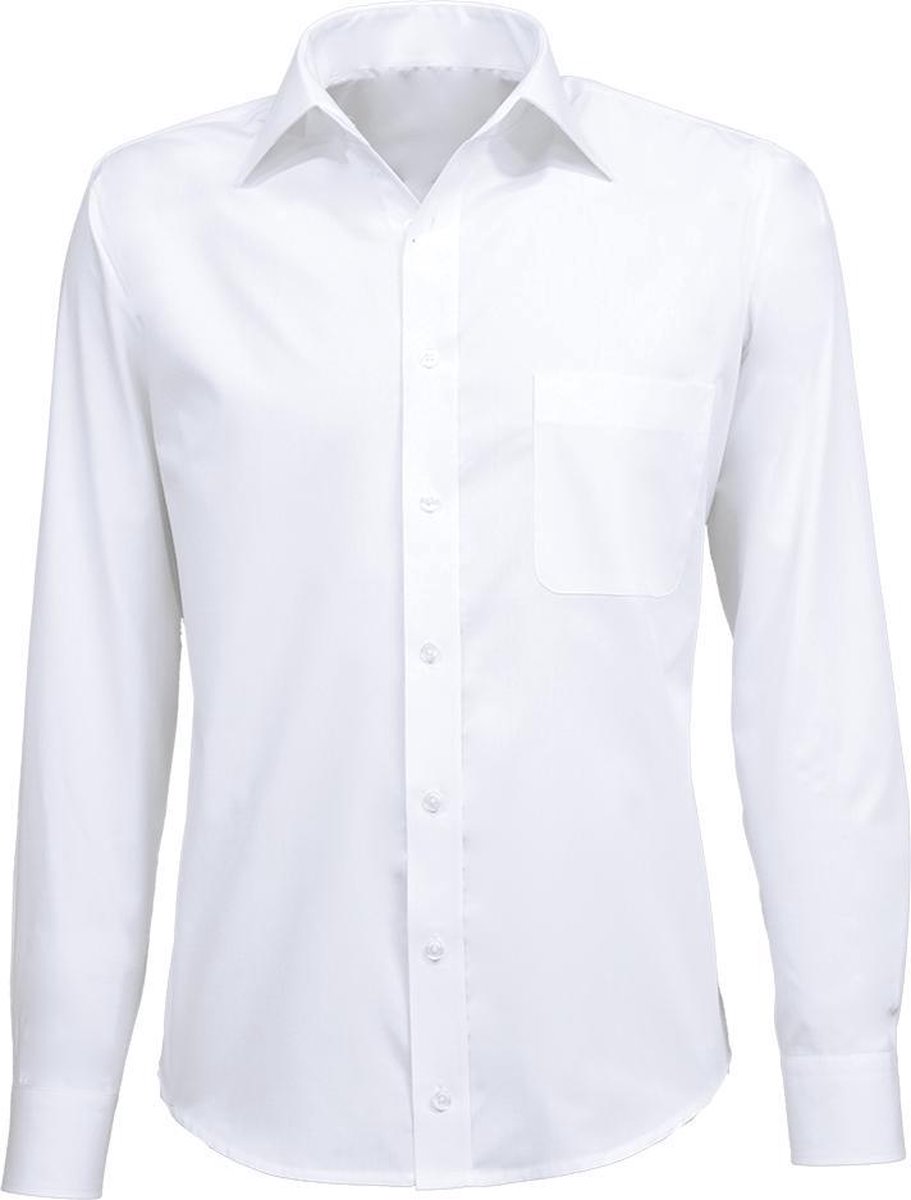 Giovanni Capraro Heren Overhemd Wit Semi Spread ML7 Comfort Fit - 38