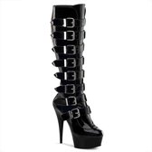 Pleaser Kniehoge laarzen -44 Shoes- DELIGHT-2049 US 13 Zwart