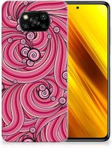 Back Case TPU Siliconen Hoesje Xiaomi Poco X3 | Poco X3 Pro Smartphone hoesje Swirl Pink