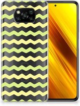 Siliconen Back Cover Xiaomi Poco X3 | Poco X3 Pro GSM Hoesje Waves Yellow