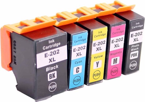 Set 5x Huismerk Inkt Cartridge Voor Epson 202xl Voor Expression Premium Xp 6000 9372