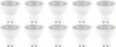 LED Spot 10 Pack - Viron Hytro - GU10 Fitting - 6W - Helder/Koud Wit 6400K - Mat Wit - Kunststof - BES LED