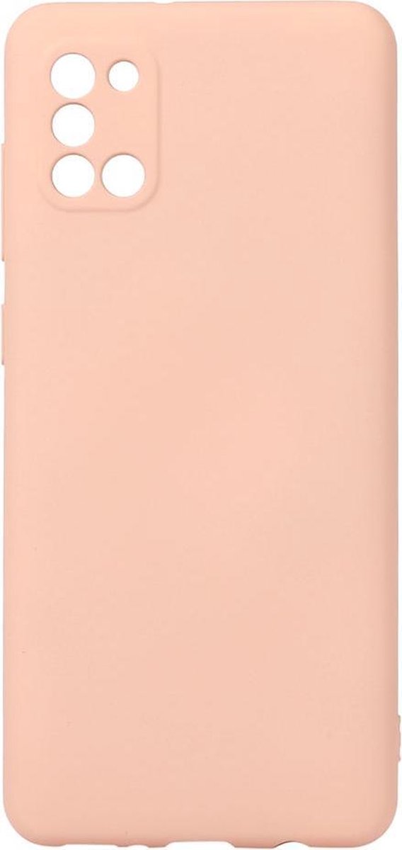 Shop4 - Geschikt voor Samsung Galaxy A31 Hoesje - Zachte Back Case Mat Licht Roze