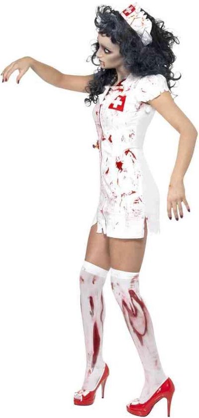 Bas Sanglant Befox Accessoires L'infirmière Avec Le Sang de La Blanc Chaussette Halloween Toussaint Zombie de Sang de Chaussettes 
